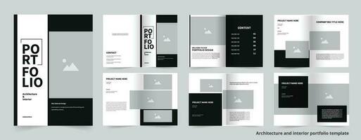 Portfolio Layout, Architecture portfolio or interior portfolio design Template vector