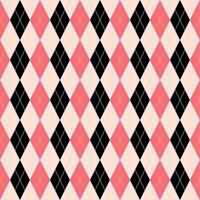 Seamless background pattern. Argyle pattern in pink and black. vector