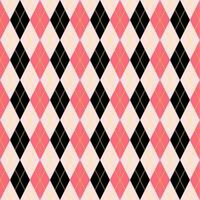 Seamless background pattern. Argyle pattern in pink and black. vector