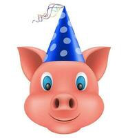 pig snout emoji sticker vector illustration isolated on white background