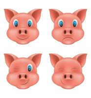 pig snout emoji sticker vector illustration isolated on white background