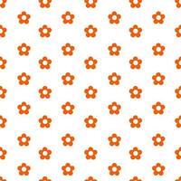 Seamless pattern with small red flowers. Vector illustration. Summer floral retro background.