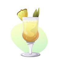 piña colada cóctel. adecuado para publicidad, menús, impresión. vector