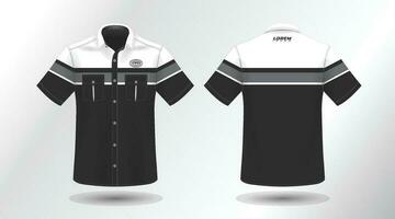 short sleeve work shirt vector