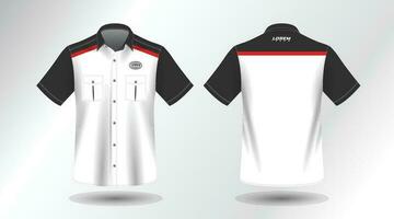 short sleeve work shirt vector