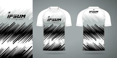 black white jersey sport uniform shirt design template vector