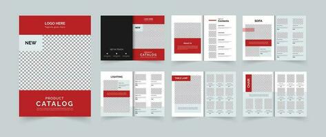 Product catalog template design 12 Pages vector