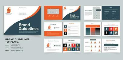 Modern Brand guidelines template design vector