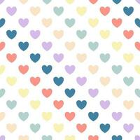 Seamless abstract vector of pastel hearts  pattern background for web, print, textile, wallpaper, gift wrapping paper and other.