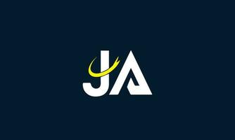 Monogram JA logo design vector