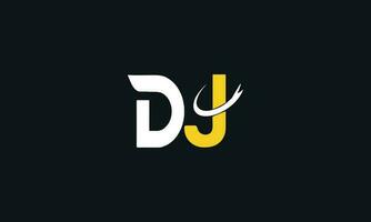 Initial based DJ, JD, logo template. vector