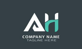 Alphabet AH or HA illustration monogram vector logo template