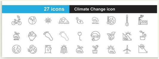 Ecology line icon set. Included icons as eco product, clean energy, renewable power, recycle vector