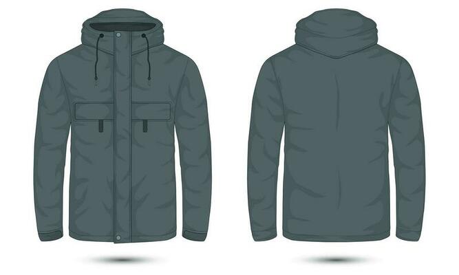 Jacket Parka Mockup Vector Art, Icons, and Graphics for Free Download