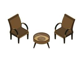 Chairs with Table vector
