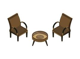 Chairs with Table vector