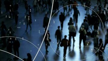 Collecting personal data information of people walking in the city video