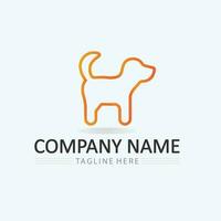 Dog logo and icon animal vector illustration design graphic