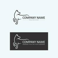 perro logo y icono animal vector ilustración diseño gráfico