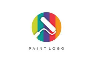 Paint logo vector design with modern idea