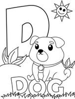 Alphabet Letter Coloring page for kids toddler preschooler vector