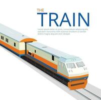 Indonesia tren - transporte modelo. vector ilustración