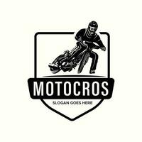 motocross logo modelo vector imagen