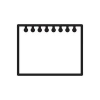 Notebook icon. Simple flat logo of notepad isolated on white background. Clipboard Vector illustration.