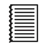 cuaderno icono. sencillo plano logo de bloc aislado en blanco antecedentes. portapapeles vector ilustración.