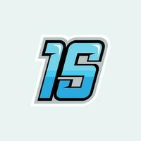 15 race number vector