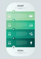 negocio modelo para presentación. infografía negocio datos visualización. proceso gráfico con elementos de grafico, diagrama, pasos, opciones, proceso. vector y ilustración concepto para presentación.