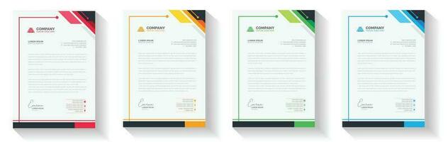 modern creative Clean letterhead flyer corporate business proposal official minimal  abstract professional informative newsletter magazine poster brochure design standard color bundle with logo. vector