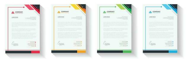 modern creative Clean letterhead flyer corporate business proposal official minimal  abstract professional informative newsletter magazine poster brochure design standard color bundle with logo. vector