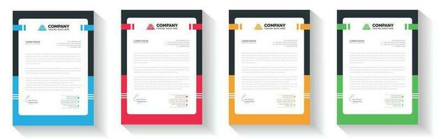 modern creative Clean letterhead flyer corporate business proposal official minimal  abstract professional informative newsletter magazine poster brochure design standard color bundle with logo. vector