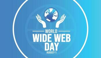 World Wide Web Day background template. Holiday concept. background, banner, placard, card, and poster design template with text inscription and standard color. vector illustration.