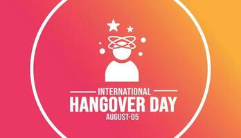 International Hangover Day background template. Holiday concept. background, banner, placard, card, and poster design template with text inscription and standard color. vector illustration.