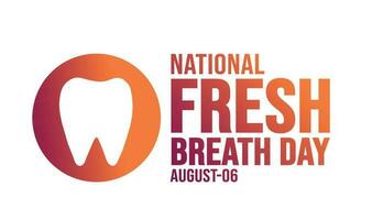 National Fresh Breath Day background template. Holiday concept. background, banner, placard, card, and poster design template with text inscription and standard color. vector illustration.