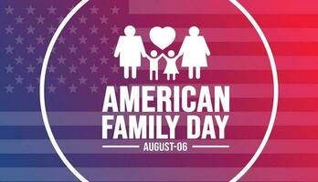 American Family Day background template. Holiday concept. background, banner, placard, card, and poster design template with text inscription and standard color. vector illustration.