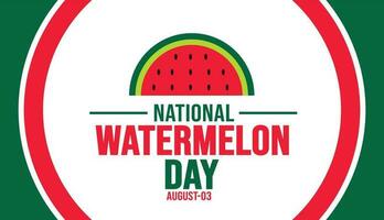 national watermelon day background template. Holiday concept. background, banner, placard, card, and poster design template with text inscription and standard color. vector illustration.