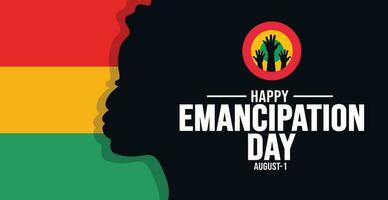 Emancipation Day background template. Holiday concept. background, banner, placard, card, and poster design template with text inscription and standard color. vector illustration.