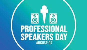 Professional Speakers Day background template. Holiday concept. background, banner, placard, card, and poster design template with text inscription and standard color. vector illustration.