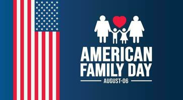 American Family Day background template. Holiday concept. background, banner, placard, card, and poster design template with text inscription and standard color. vector illustration.