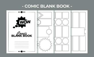 Printable Blank Comic Book Design Template vector