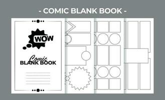 imprimible blanco cómic libro diseño modelo vector