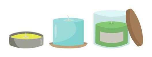 Abstract Vector Colorful Candles Icon Design Template