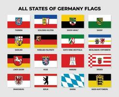 Germany State Flags Collection Design Template vector