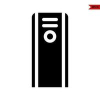 pc computer glyph icon vector