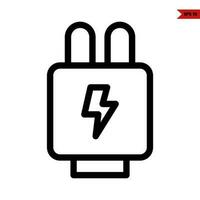 charger line icon vector