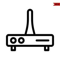 router line icon vector