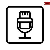 mic song in icon vector